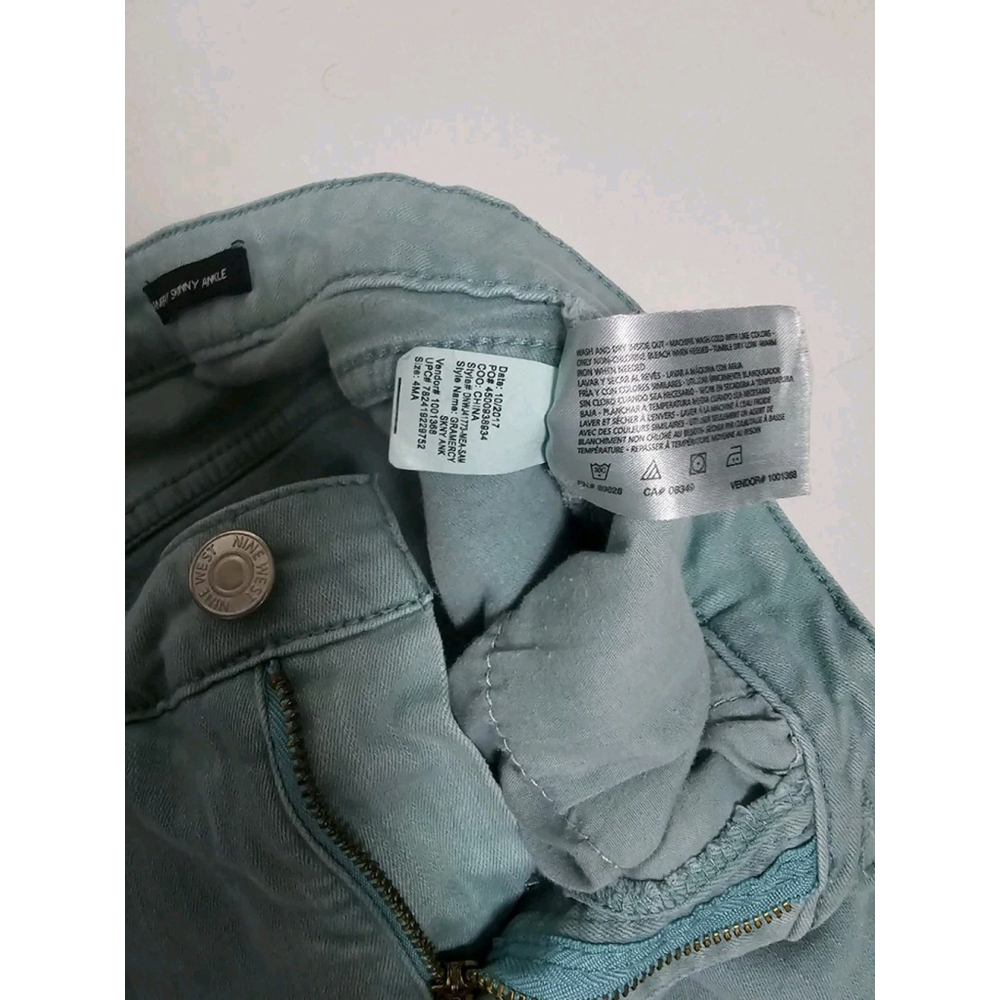 Nine West Women's Sage Green Blue Jeans Size 4 - Picture 15 of 16